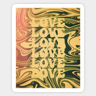 LOVE LOVE LOVE | Artwork by Julia Healy Sticker